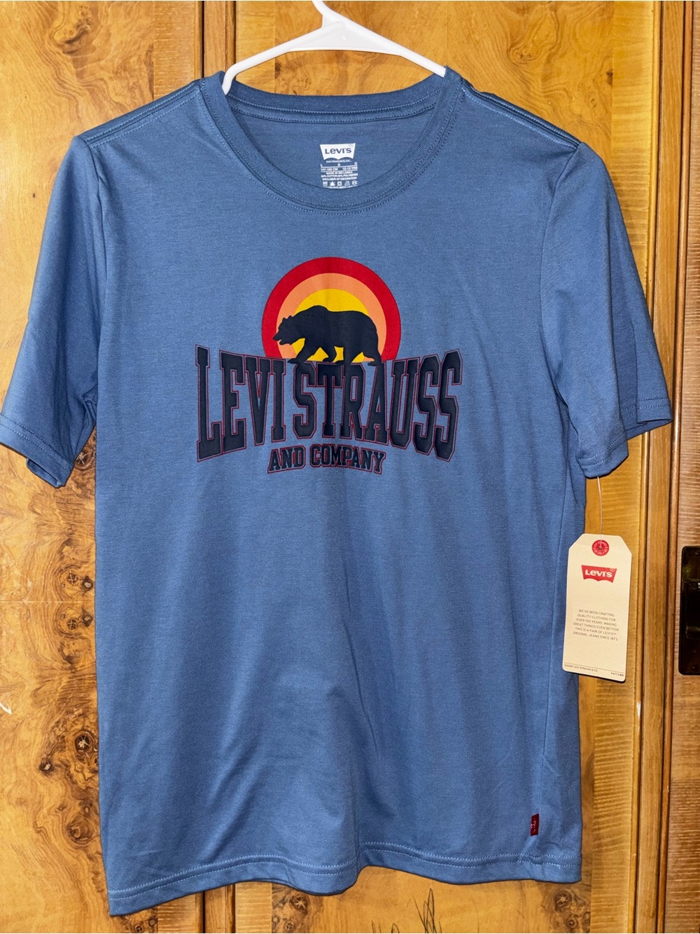 Boys Levi's Blue Graphic Logo T-Shirt Levi Strauss and Company size Large 12/13